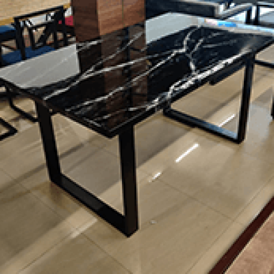 Black & White Marble Finish Epoxy DIning Table