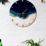 Epoxy Resin Thunder Clock (Royal Blue)