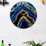 Epoxy Resin Blue Geode Clock