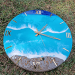 Beach Wave Epoxy Resin Wall Clock