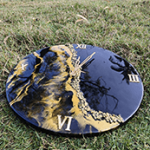 Black Base Epoxy Resin Wall Clock