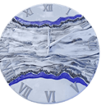 Blue Resin Geode Wall Clock