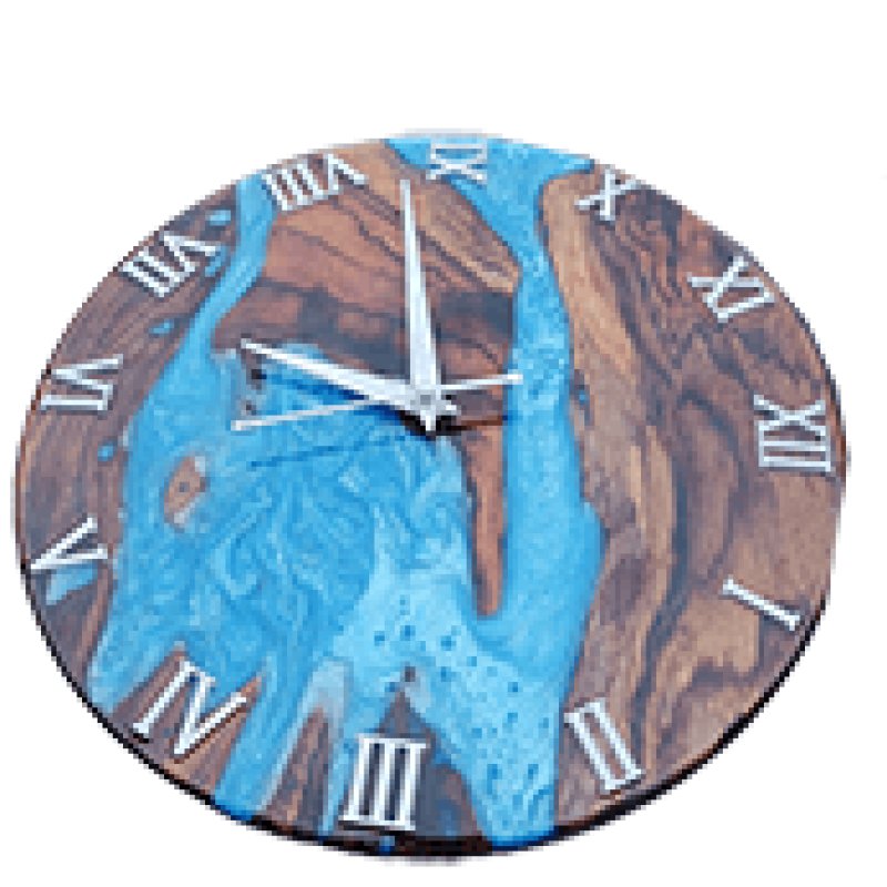 Blue Sea Resin Wall Clock