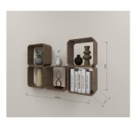 BH Engineered Square Wooden Book Shelf