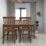 BH Engineered 4 Seater Dining Table