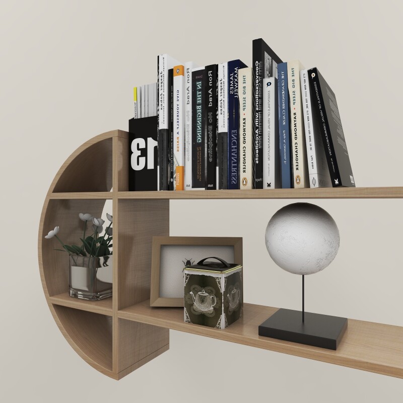 Minimalistic Modern Circular Book Unit