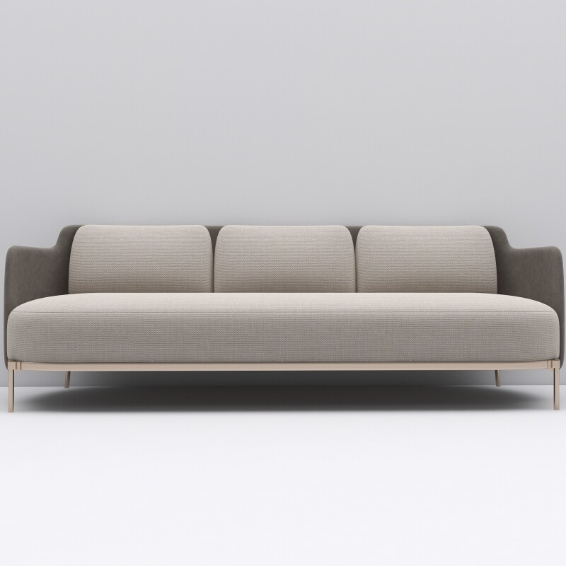 Modern Minimalistic 3 Seater Sofa