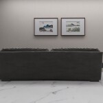 BH Grey Velvet Modern 3 Seater Sofa