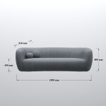 Modern Rolled 3 Seater Sofa