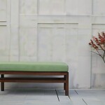 Contemporary Pastel Green Dining Bench