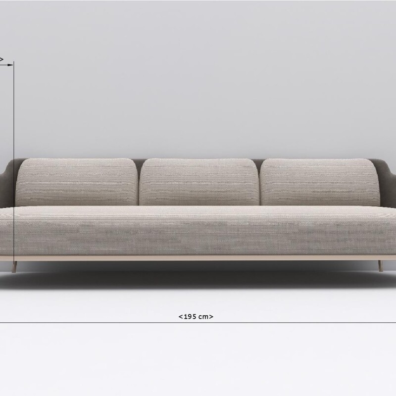 Modern Minimalistic 3 Seater Sofa