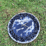 Monochrome Epoxy Resin Handcrafted Clock