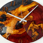 Bicolour Wooden Epoxy Wall Clock