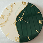 Nature Elegance Epoxy Clock