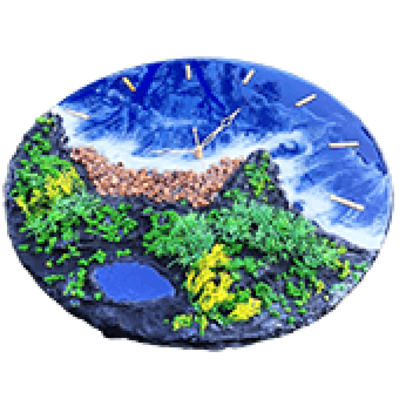 Nature Inspired Epoxy Resin Wall Clock