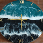 Night Art Resin Wall Clock