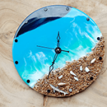 Ocean Epoxy Resin Art Wall Clock