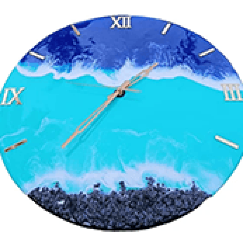 Ocean Nature Epoxy Resin Wall Clock