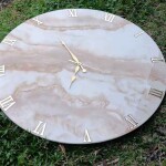 Pink Marble Effect Wall Clock