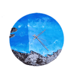 Sky Blue Premium Epoxy Wall Clock