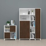 Modern Bookcase with Open Shelves Filling Cabinet Set