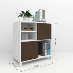 Modern Bookcase with Open Shelves Filling Cabinet Set