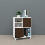 Modern Bookcase with Open Shelves Filling Cabinet Set