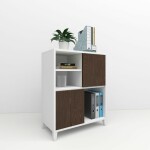 Modern Bookcase with Open Shelves Filling Cabinet Set