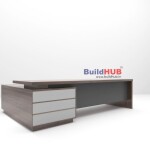 Executive CEO Office Table with Brown Laminate Top