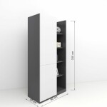 Modern Storage Cabinet with Open Shelves Filling Cabinet