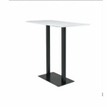 High-Top Table with Black Metal Legs