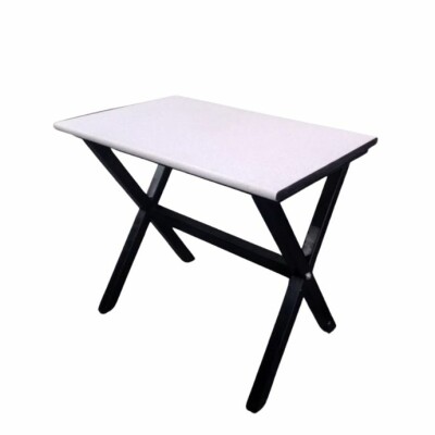 X-Frame Cafe Table with Plywood Top