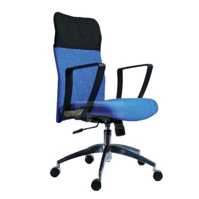 High back Blue ergonomic chair with Aluminium base FH-4010