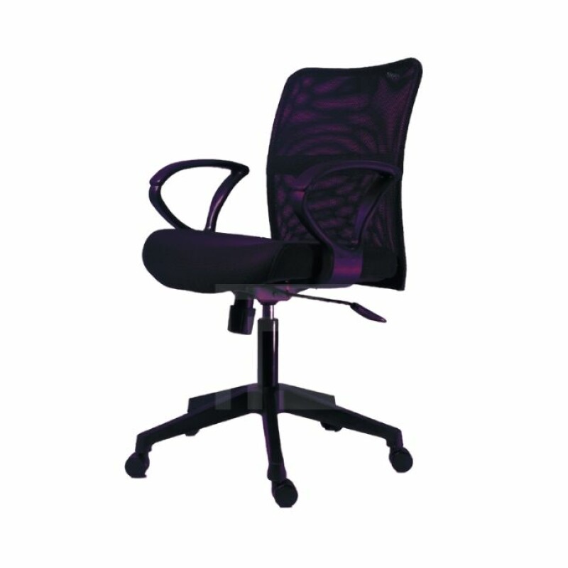 Low Back Beige Blue Ergonomic Mesh Chair with Synchro Tilt and PU Foam Black FL-6002