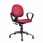 Ruby meroon Low Back metal office chairs FL-6004