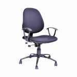 Low Back Executive Chair with Heavy Foam Seat, Metal Base, and Push Back Mechanism- FL-6011