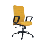 MediumBack Synthetic Leather Mesh CEO Chairs beige -orange colour FM-5003