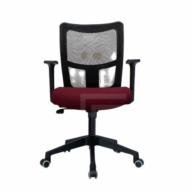 Medium Back Mesh Chair, Nylon Base, PU Foam Upholstery- FM 5033