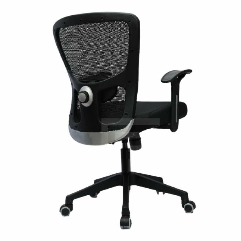 Medium Back Mesh Chair, Synchronized Mechanism, PU Foam Seat- FM 5034