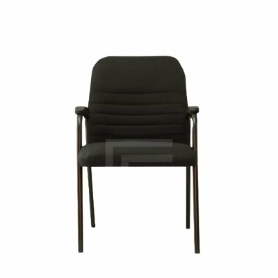 Visitors Mesh Office Chair with PU Armrests and Black Powder-Coated Frame -FV-6012