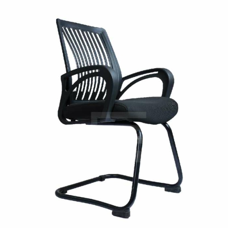 Visitor Chair, Mesh Back, PU Foam Seat, Powder-Coated Steel Frame -FV-7008