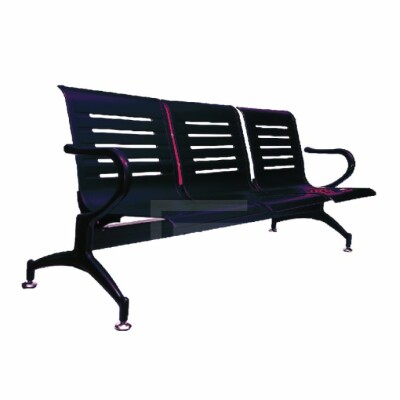 3 Seater Visitor Mesh Chair with Powder Coated Frame and Dual Armrests -FV-7033