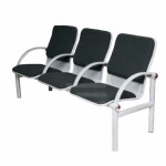 3 Seater Visitor Chair with Perforated Metal Back, Powder-Coated Anti-Rust Finish -FV-7034