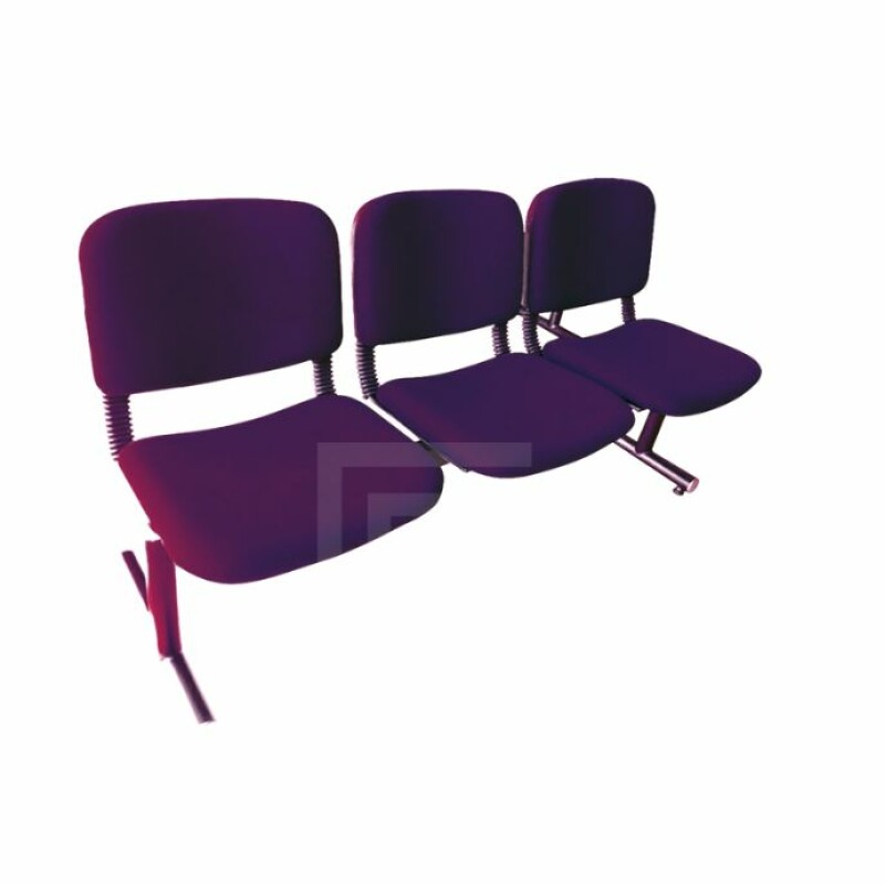 Ergonomic 3 Seater Visitor Mesh Chair with High Density Foam Back- FV-7036