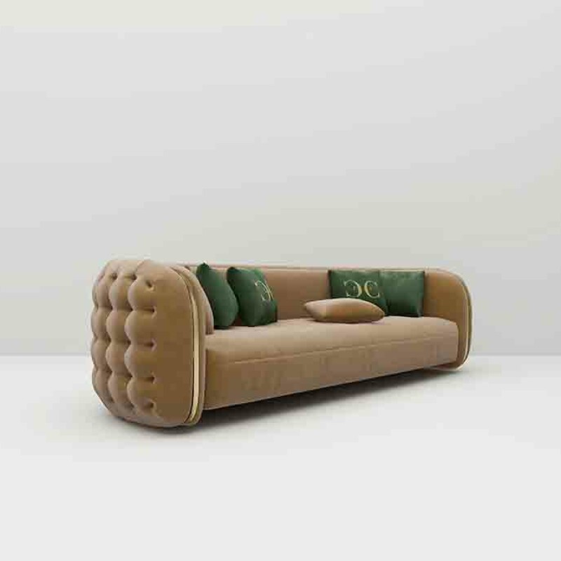 BH Engineered Brown Leather Sofa