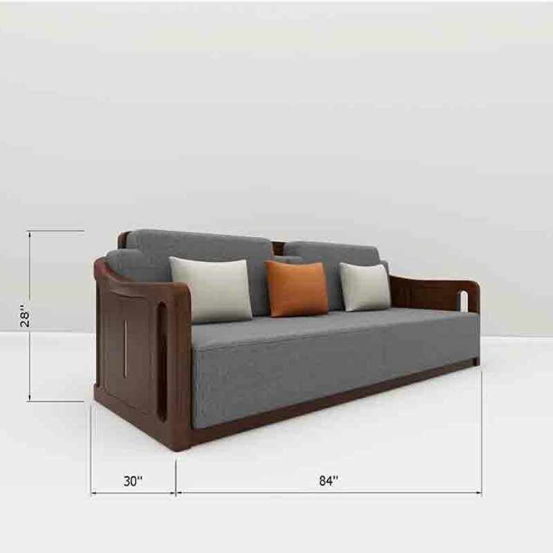 BH Engineered Grey Fabric Sofa