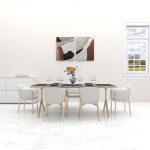 6 Seater Black Dining Table