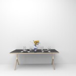 6 Seater Black Dining Table