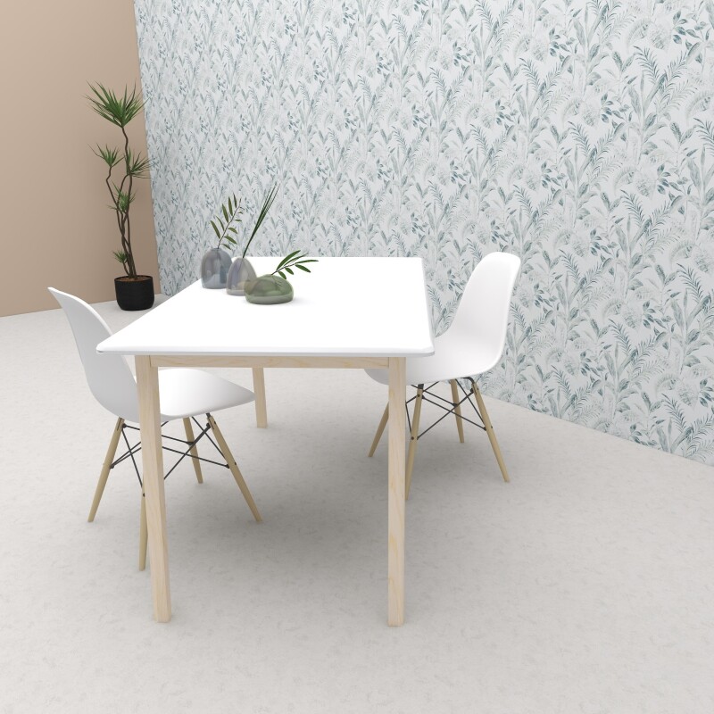 Two Seater White Dining Set