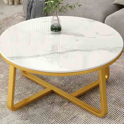 BH Engineered Bianco Oro Coffee Table